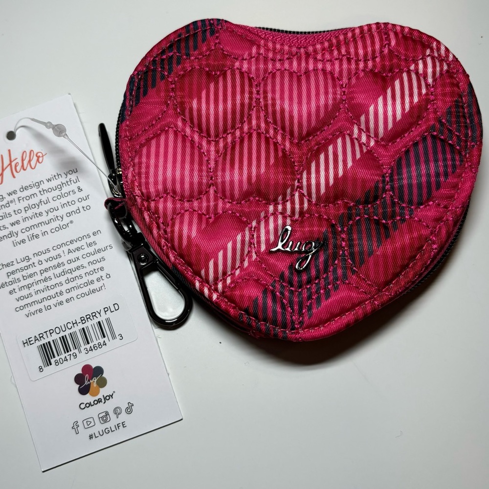 Lug Berry Plaid Heart Pouch LE